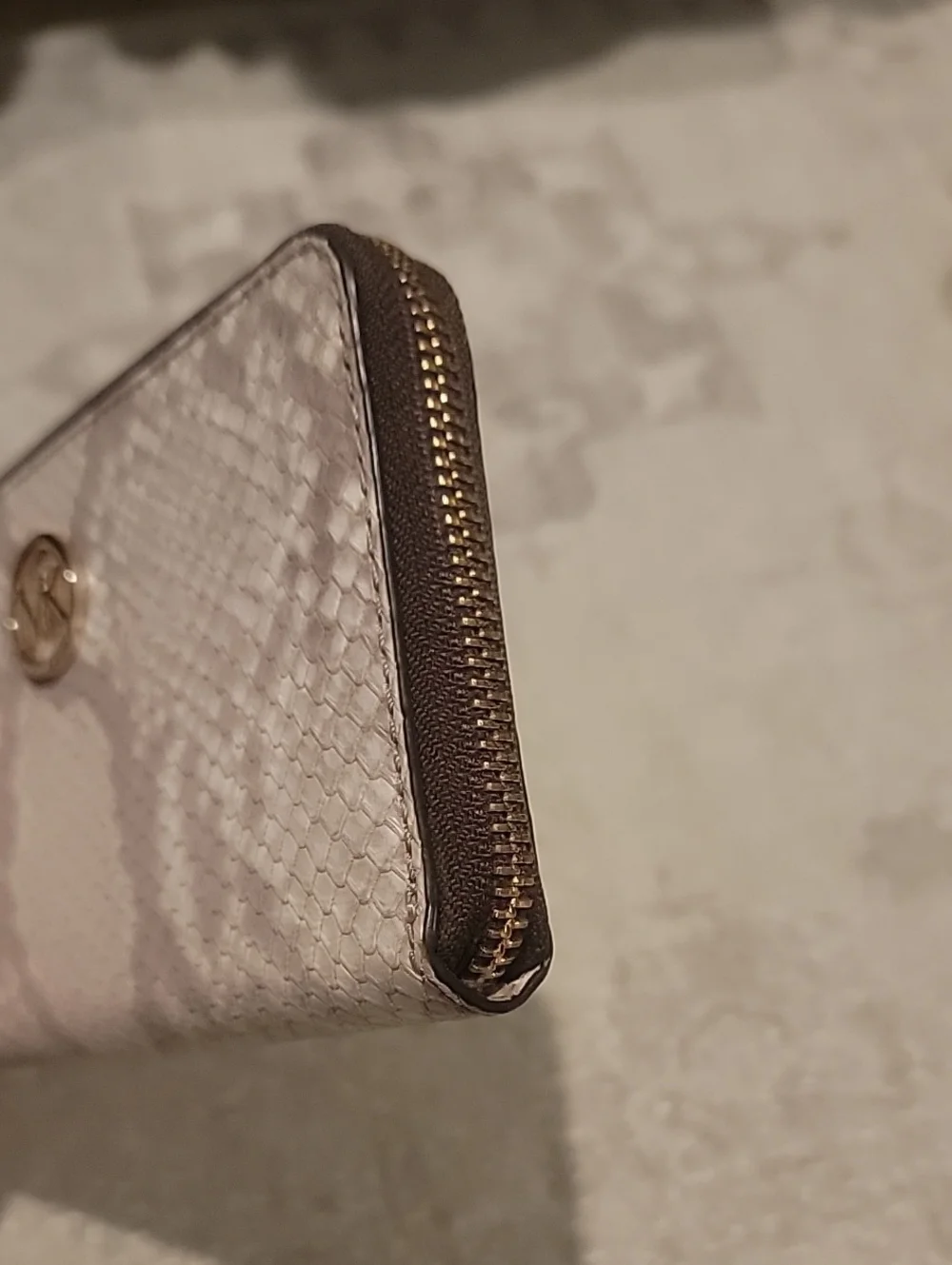 Michael Kors Jet Set Python Leather Wallet With Removable Wrist Strap